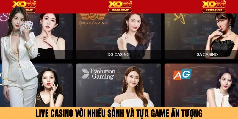 Live Casino với đa dạng những trò chơi bài phổ biến
